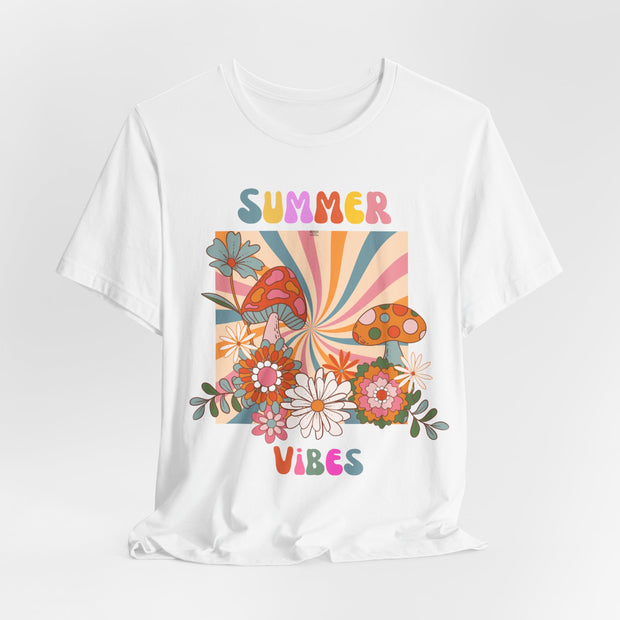 Floral retro summer vibes t shirt