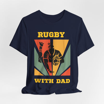 Rugby with dad t shirt fathers day gift birthday or Christmas