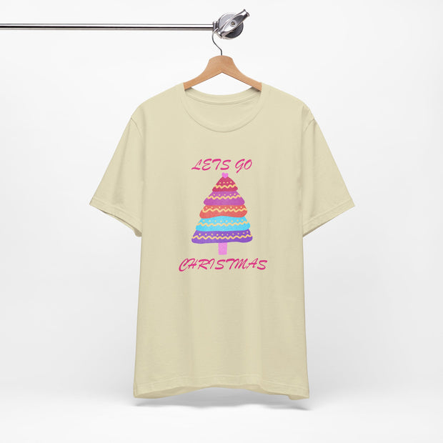 Lets go Christmas pastel t shirt