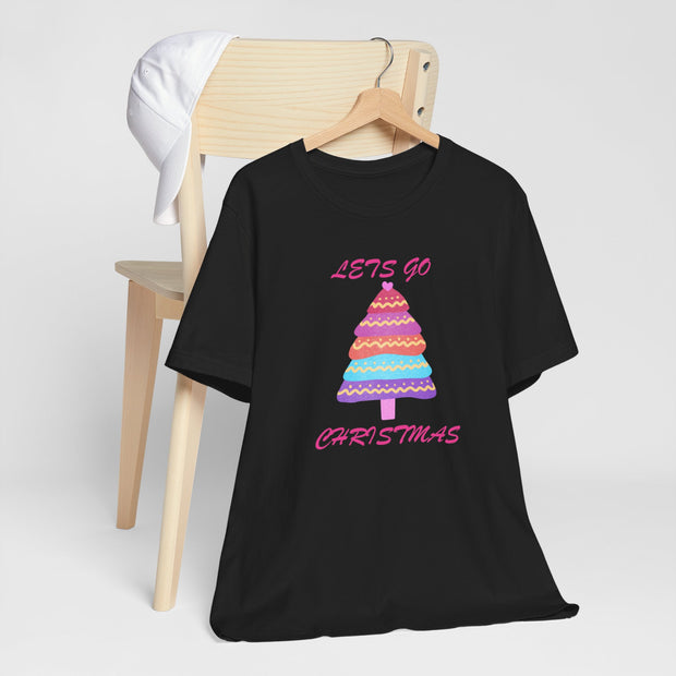 Lets go Christmas pastel t shirt