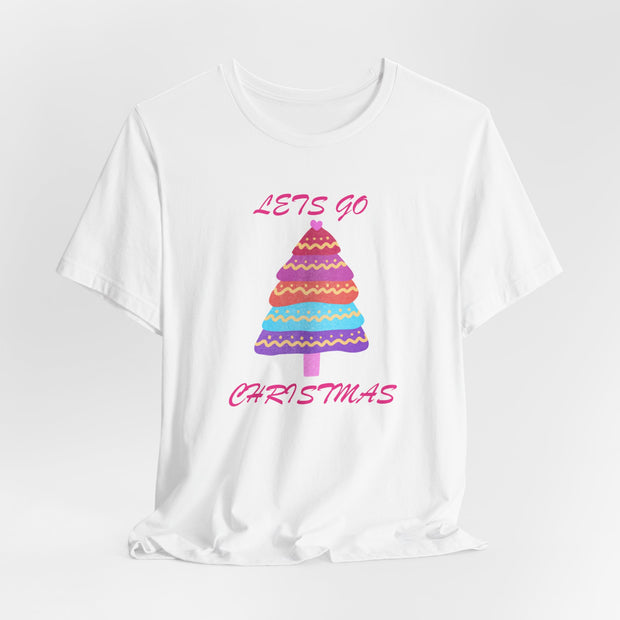 Lets go Christmas pastel t shirt