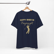 Mens Golf Crewneck t shirt, Golf gift for men, Golf slogan TShirt, Golf swing graphic shirt, Giolf Driving range practice tee for him,