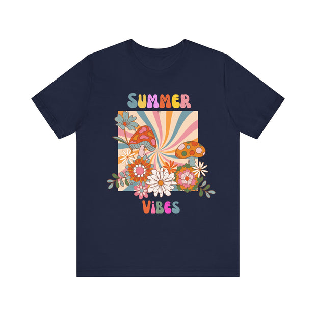Floral retro summer vibes t shirt