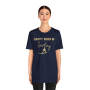Surfing Graphic unisex Crewneck Tshirt, Gift for Surfer, Surf Van Life Tee, Surfer clothing, Surfer Dry Shirt, Hang Loose Surfer Shirt