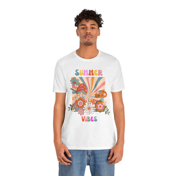 Floral retro summer vibes t shirt