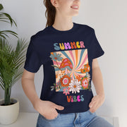 Floral retro summer vibes t shirt