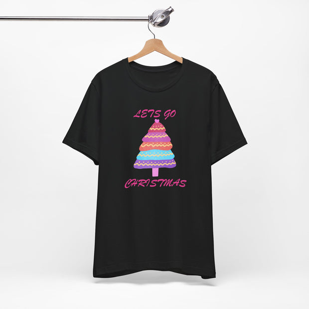 Lets go Christmas pastel t shirt