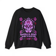 Copy of Skull sweatshirt halloween and beyond, cute ladies Halloween sweatshirt Crewneck Sweatshirt