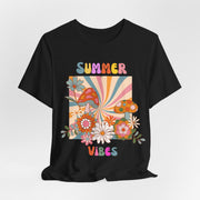 Floral retro summer vibes t shirt