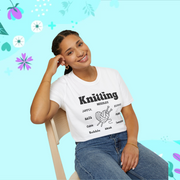 Knitting Heart Unisex Crewneck tshirt,Hats Jumper, Knitting pattern heart antler, Knitting Gift, gifts for crafters, Jumbo knitters Birthday present, Knit and Natter
