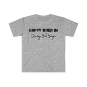 Hot yoga t shirt gifts for her, unisex grey hot yoga Tshirt, Boyfriend gift, girlfriend gift, date night, unisex yoga wear, summer vibes tee