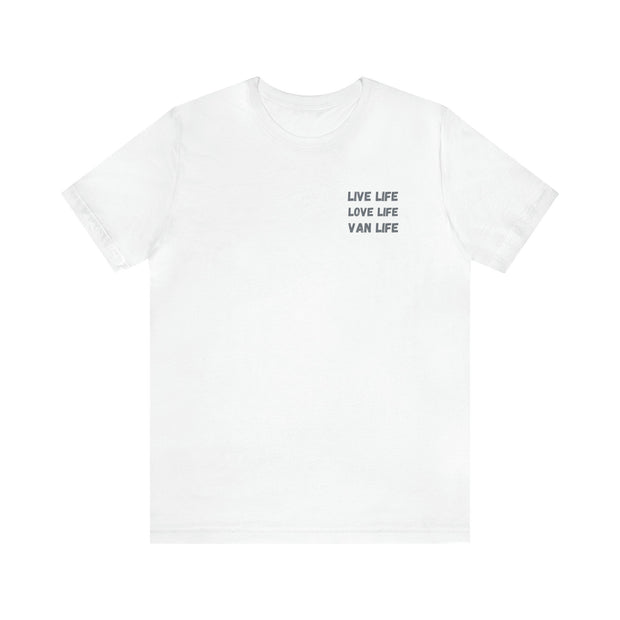 Van life Tshirt, pocket and back print T Shirt, boyfriend gift, off grid tee, van , gift for delivers drivers, courier gift, live in van tee