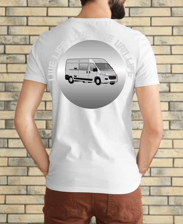 Van life Tshirt, pocket and back print T Shirt, boyfriend gift, off grid tee, van , gift for delivers drivers, courier gift, live in van tee