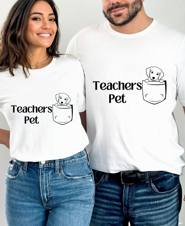 Teachers Pet Puppy T shirt, teacher loves dogs tshirt, cute puppy teacher shirt, Teaching assistant gift from teacher, End of year teacher t