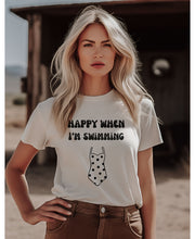 Swimming suit t shirt,Happy when i'm swimming tshirt,swimmer birthday gift, swimming health tee, swim fitness t shirt,Mental health swimming