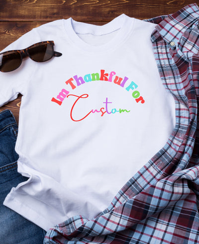 Buy Custom Thankful T-Shirt | Gratitude Clothing | Gift for Mum