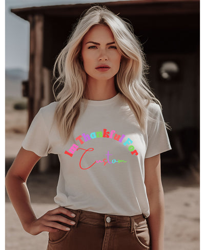 Buy Custom Thankful T-Shirt | Gift Solutions