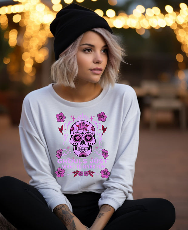Buy Cute Skull Sweatshirt - Halloween Crewneck | Gift Solutions
