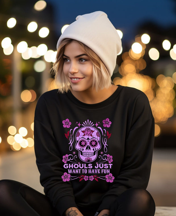 Buy Cute Skull Sweatshirt - Halloween Crewneck | Gift Solutions