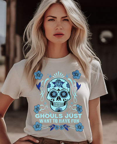 Buy Cute Skull Ladies T-Shirts for Halloween | Gift Solutions