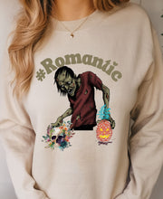 Zombie Crewneck Sweatshirt, date night, first date, honeymoon sweatshirt, cute zombie, Pineapple lantern,zombie Halloween, zombie valentines