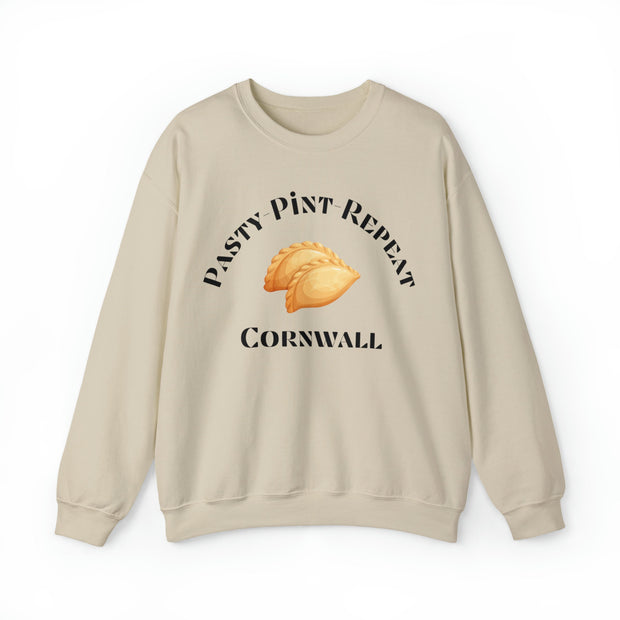 Pasty Pint repeat unisex Crewneck Sweatshirt, Cornish pasty sweatshirt,sweatshirt from Cornwall,Cornish gifts,Beer festival sweatshirt,