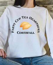 Pasty cup tea heartburn unisex Crewneck Sweatshirt, funny Cornish sweatshirt, Cornish pasty gift, sweatshirt from Cornwall, Cornish gifts