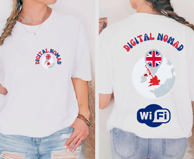 Buy Digital Nomad UK T-Shirt - Ideal Remote Work Gift | Gift Solutions
