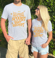 Spooky Creapy Ghostly  unisex Crew tshirt, Freaky Creepy Halloween t shirt, Halloween  Bling Sparkle t shirt