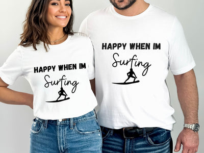 Surfing Graphic unisex Crewneck Tshirt, Gift for Surfer, Surf Van Life Tee, Surfer clothing, Surfer Dry Shirt, Hang Loose Surfer Shirt
