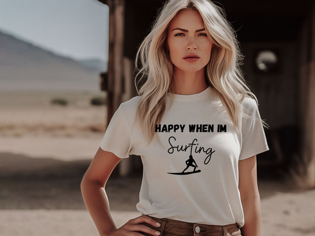 Surfing Graphic unisex Crewneck Tshirt, Gift for Surfer, Surf Van Life Tee, Surfer clothing, Surfer Dry Shirt, Hang Loose Surfer Shirt