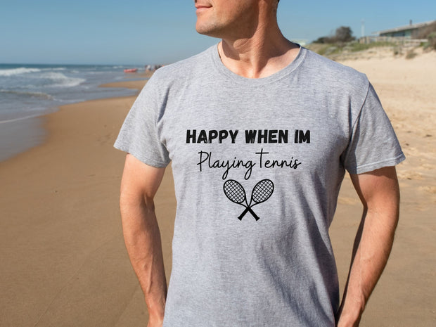 Tennis Racket graphic Crewneck T shirt, Gift for Tennis Player or fan, Tennis gear tee, Gift for active couples, Tennis fashion