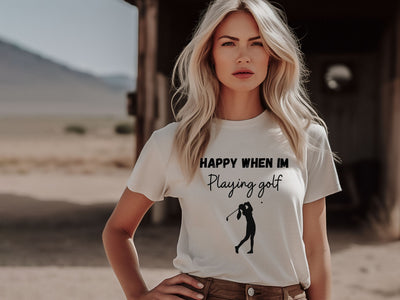 Ladies Golf Crewneck T shirt, Gift for lady golfer, Ladies  Golf swing graphic TShirt, Ladies Driving range golf practice shirt,ladies golf