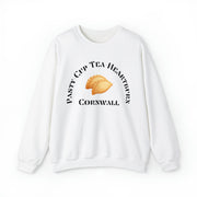 Pasty cup tea heartburn unisex Crewneck Sweatshirt, funny Cornish sweatshirt, Cornish pasty gift, sweatshirt from Cornwall, Cornish gifts