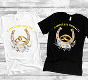 Buy Cornish Bride & Groom T-Shirts - Lucky Horseshoe Matching Tees