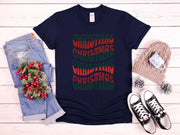 Buy Christmas Trendy Repeating Text Unisex T-Shirt - Gift Solutions