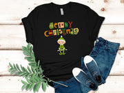 Merry Christmas Elf Funny Christmas Unisex tshirt-Xmas Festive Little Elf t shirt-Cute Women's Christmas Elf Hat tshirt S M L XL 2XL 3XL 4XL