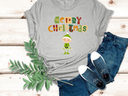 Merry Christmas Elf Funny Christmas Unisex tshirt-Xmas Festive Little Elf t shirt-Cute Women's Christmas Elf Hat tshirt S M L XL 2XL 3XL 4XL