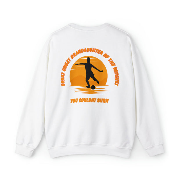 Ladies Football Sweatshirt funny Witch gift for her, Great Great Granddaughter of the Witch you Could Burn motivational design. Halloween.