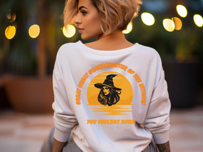 Glamorous Witch Halloween sweatshirt, Great Great Granddaughter of the Witch you Could Burn Sweatshirt gift for Mum. cute witch sweatshirt,