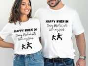 Martial Arts with Kids Crewneck t shirt, Gift for Martial Arts Mums and Dads, Karate club tee, Junior Martial Arts Instructor gift