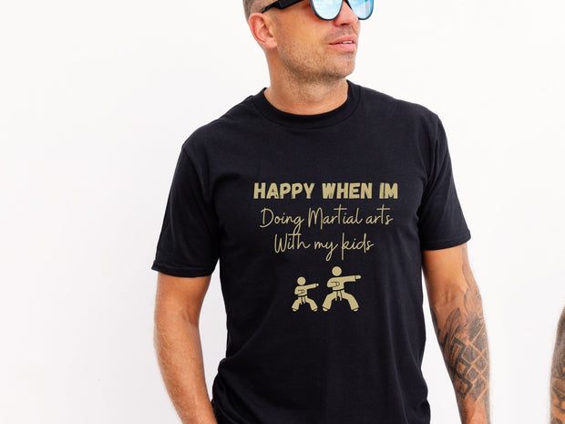 Martial Arts with Kids Crewneck t shirt, Gift for Martial Arts Mums and Dads, Karate club tee, Junior Martial Arts Instructor gift
