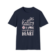 Knitting is a work of Art unisex Crewneck tshirt gift for Grandma, Women's  cute Knitting T shirt  gift for Christmas Knitting