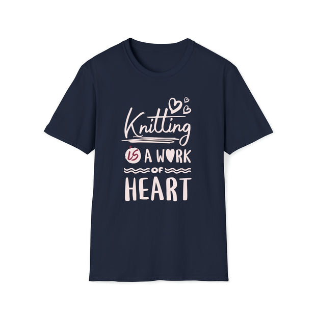 Knitting is a work of Art unisex Crewneck tshirt gift for Grandma, Women's  cute Knitting T shirt  gift for Christmas Knitting