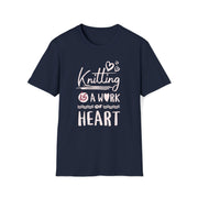 Knitting is a work of Art unisex Crewneck tshirt gift for Grandma, Women's  cute Knitting T shirt  gift for Christmas Knitting