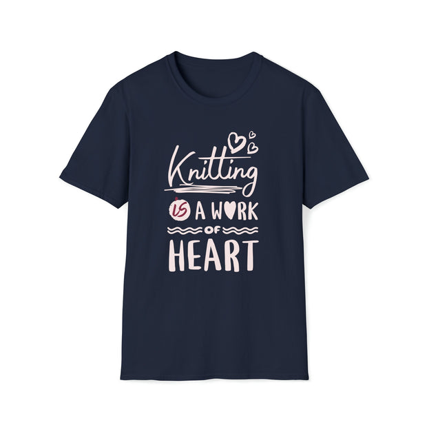 Knitting is a work of Art unisex Crewneck tshirt gift for Grandma, Women's  cute Knitting T shirt  gift for Christmas Knitting
