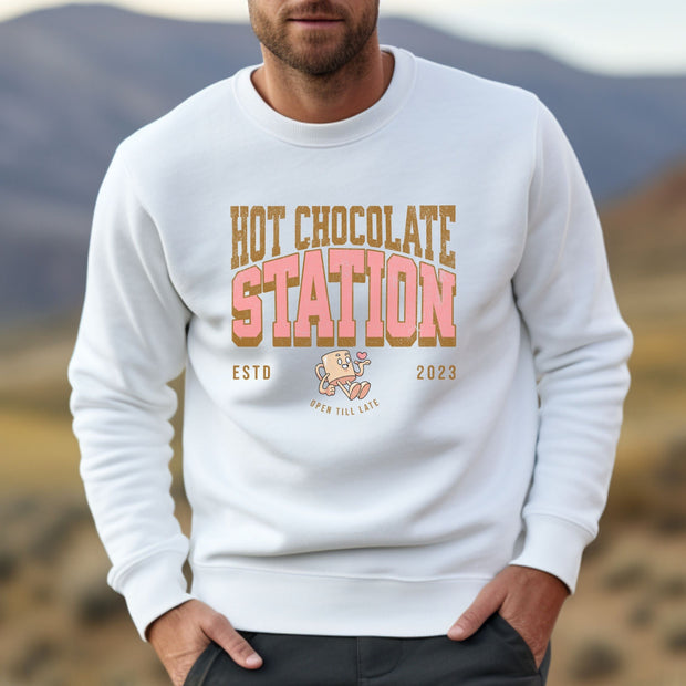 Buy Cute Hot Chocolate Station Unisex Sweatshirt Gift for Best Friend
