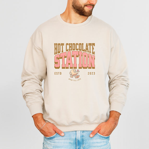 Buy Cute Hot Chocolate Station Unisex Sweatshirt Gift for Best Friend