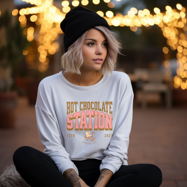 Buy Cute Hot Chocolate Station Unisex Sweatshirt Gift for Best Friend