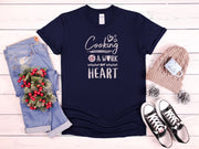 Buy Cooking is a Work of Art Crewneck T-Shirt - Chef Gift | Gift Solutions
